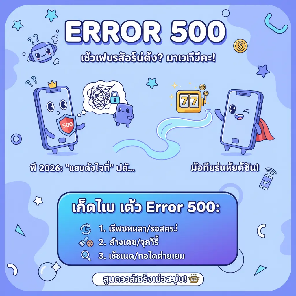 สอน วิธี เข้า เว็บ สล็อต - Error 500